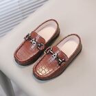 Boys Leather Flat Shoes Fashion School Loafers Kids Wedding Party Dress Shoes UK
