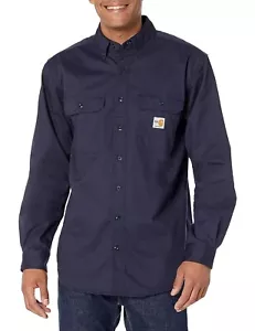 Nuova camicia Carhartt FR ignifuga blu navy 294-20 CAT2 NFPA scegli la tua taglia - Foto 1 di 2