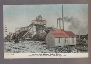 Ogden IOWA 1910 COAL MINE Mines Mining HOIST nr Boone Grand Junction Perry IA - Picture 1 of 2