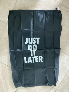 New Nike Just Do It Jumbo Bag Black Drawstring - Picture 1 of 2