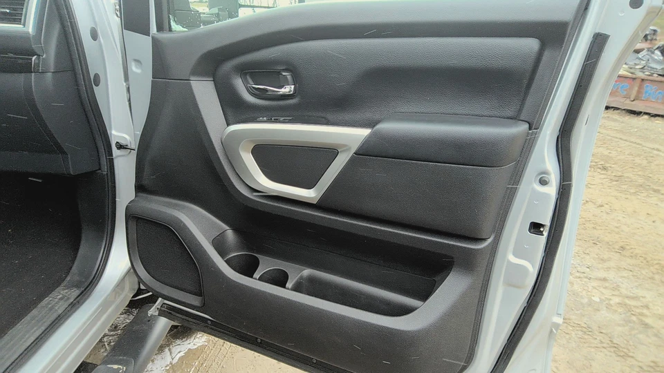 17 NISSAN TITAN XD Front Door Trim Panel Passenger Rightblack - Image 1 of 1