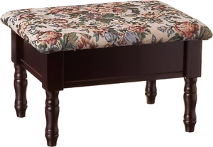 Frenchi Furniture Foot Stool, Cherry - Picture 1 of 9
