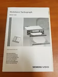 Siemens VDO Automotive Mtco 1324 Operating Instructions Manual - Picture 1 of 9