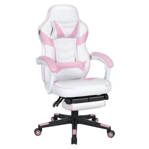 ELECWISH Gaming Chair Office Chair Swivel Recliner With Footrest Ergonomic - Picture 1 of 8