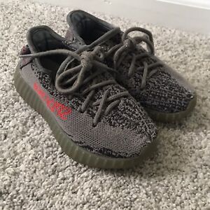 Adidas Yeezy 350 Boost Kids Boys Youth Size 11 Young kids Grey Red