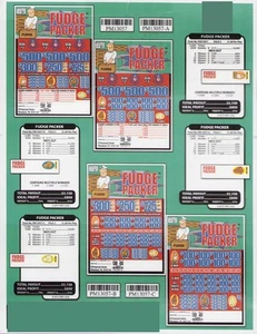 Pull Tab Tickets - Jar Tickets - Game - Holder - Fudge Packer - 3 Seal - Picture 1 of 1