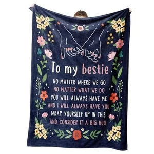 Friendship Gifts for Women, Best Friend Blanket Gifts, Best Friend Birthday - Picture 1 of 7