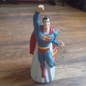 Vintage Superman 10 In. Statue Heavy Plastic Figurine Filled With Bubble Bath - Picture 1 of 8