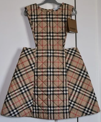 Burberry Niñas Niños Vestido Calzoncillo Botón Acolchado A Cuadros 6Y TOTALMENTE NUEVO Foto 1 de 3