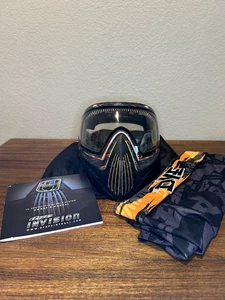 DYE I4 INVISION Paintball MASK + Headwrap (Orange/Black) NEW - Picture 1 of 8