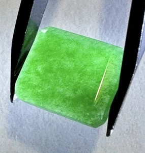 OLD STOCK 1.50ct BURMESE WATER IMPERIAL EMERALD GREEN JADEITE JADE A EMERALD CUT - Picture 1 of 6