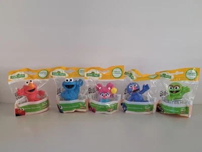 Sesame Street Figure/Cake Toppers 2.5" Elmo Cookie Abby Grover Oscar Kid Toy Lot - Image 1 of 4