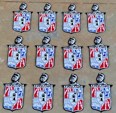 12X Kelvinator Refrigeration    PORCELAIN ENAMEL SIGN BOARD SIZE 10"X6.2" INCHE - Image 1 of 3