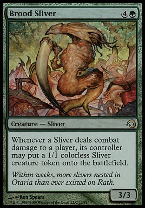 Brood Sliver -Foil Medium Play MTG Premium Deck Series: Slivers - Image 1 of 1