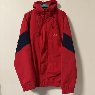 Outer Banks Crew Windbreaker Jacket, red Sara Lee Employee heavy rain jacket - Image 1 of 4