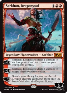 Sarkhan, Dragonsoul - Foil - Planeswalker Deck Exclusive Magic mtg Moderate Play - Picture 1 of 1