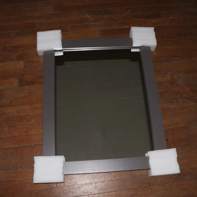 Woodcrafters Rectangular Framed Wall Bathroom Vanity Mirror Taupe Gray Wood  - Image 1 of 4