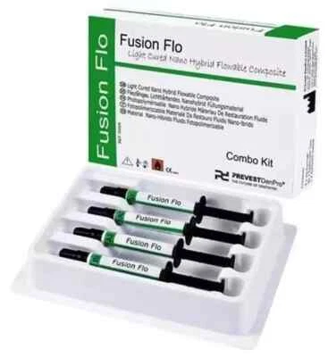 PREVEST DENPRO PREVEST FUSION FLO-Light Cured Nano Hybrid Flowable Composite 4 x 2gm