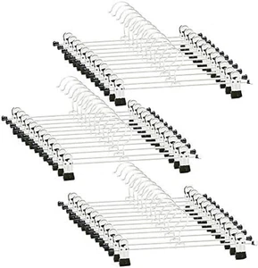 Skirt Hangers with Clips - 36 Pack Metal Hangers for Pants, Jeans, Skirts - Heav - Picture 1 of 12