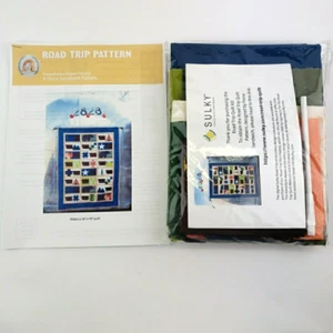 Sulky Quilt Kit und Muster Road Trip Foundation zusammengesetzt 36x49" - Bild 1 von 7