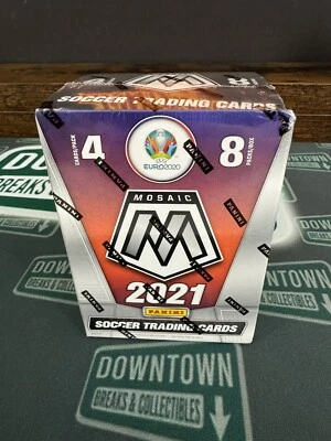 Tarjeta de fútbol 2021 Panini Mosaic UEFA Euro 2020 caja bláster sellada 8 paquetes nueva cantidad Foto 1 de 4