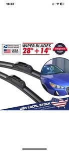 OEM Quality Windshield 28" &14" Wiper Blades Good Quality - Picture 1 of 8