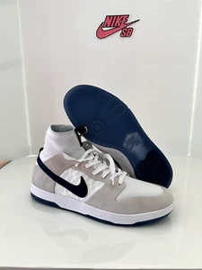 NIKE SB DUNK HIGH ELITE (SIZE 12) CYRUS BENNETT (918287-141) WHITE/MIDNIGHT NAVY - Picture 1 of 16