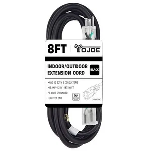 Cavo di prolunga esterno illuminato 8 piedi 10/3 - calibro 10 3 poli SJTW resistente - Foto 1 di 7