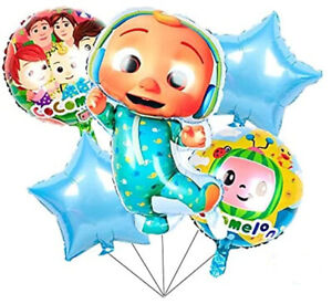 Cocomelon Party Supplies Happy Birthday Baby Shower Banner Foil Balloon Cartoon