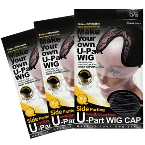 Lot of 3 Qfitt Side Parting Invisible Lace Front U-Part Wig Cap #5016 - Picture 1 of 1