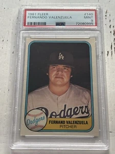 1981 Fleer 140 Fernando Valenzuela PSA 9 **Rookie Card!!!** - Bild 1 von 2