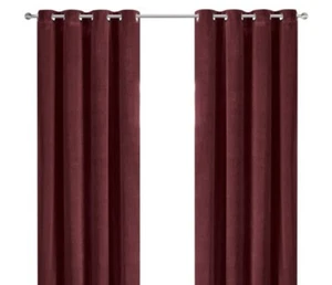 Wonder home Curtain Panel velvet Burgundy,52" x 84" new - Picture 1 of 8