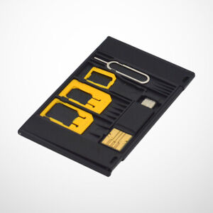  5 PCS/Set M Sim Adapter Nano to Micro Miniature Kits Cards Sleeves