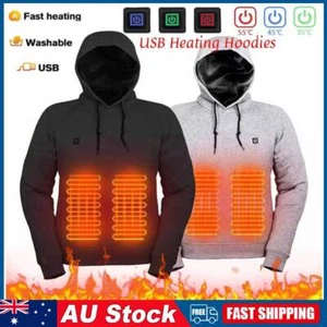Heated Hoodie for Men & Women –Unisex Electric Sweatshirt with 3 Adjustable Heat - Picture 1 of 13