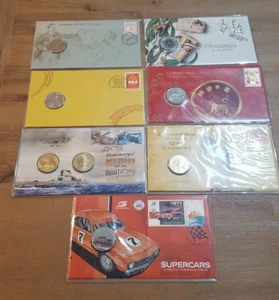 5 OF AUStralian 50c colour coin +2 of $1 coin look the photo and DESCRIPTION - Picture 1 of 10