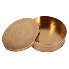 Round Cookie Tin with Lid Baking Cake Container Small Gift Case