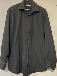 Mens Shirt Size 39 Black Long Sleeved - Picture 1 of 2