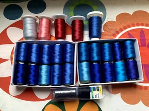 Mixed Embroidery Thread - ViscoseRayon (Bulllet, Bell, WNL, Corbond) - 27 Spools - Picture 1 of 2