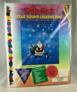 Stik-kees Jolly Santa, Sack Spielzeug Schneeflocken Wiederverwendbare Kammern kein Kleber 113 Stück  - Bild 1 von 3