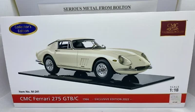 CMC M-241 1966 FERRARI 275 GTB/C COLLECTORS EDITION WHITE/IVORY L/E 1:18 SCALE - Image 1 of 4