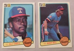 1983 Donruss Texas Rangers Baseball Card Pick one