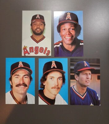 1983 California Angels 5 Postcard Lot Reggie Jackson,Rod Carew,Tommy John, Grich - Image 1 of 4