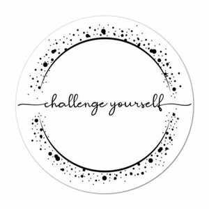 Challenge Yourself Laptop Car Sticker Decal Inspo Motivation Self Love - Picture 1 of 1