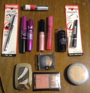 LOT OF 12  ASSORTED MAKE UP-NYC, MAYBELLINE, L'OREAL, RIMMEL & REVLON - Picture 1 of 11