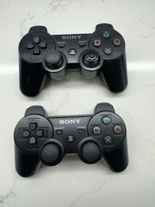 Lot Of 2 OEM PS3 Controller Dualshock 3 Genuine Sony Parts Or Repair As Is Sixax - Picture 1 of 4