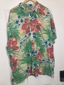 JAMS WORLD WATERCOLOR FLORAL S/S SHIRT Rayon Hawaiian sz XXL Shirt Loud - Picture 1 of 4