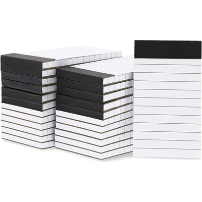 PAPER JUNKIE 24Pack Mini Small Pocket Size Notepads Memo Pad Notebooks Lined Paper