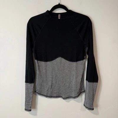Free People Movement Moonlight Base Layer Wool Blend Black Gray NEW Medium - Image 1 of 4