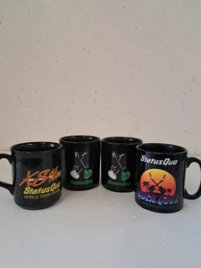 Status Quo mugs: x4 black - Picture 1 of 5