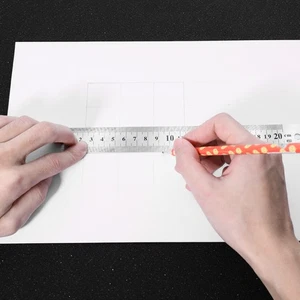 Zeichenzubehör Architektenmaßstab Lineal 20 cm gerade Metall - Bild 1 von 8